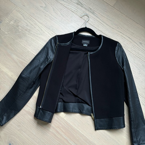 Posh vegan ‘leather & wool’ look blazer jacket - Picture 10 of 10